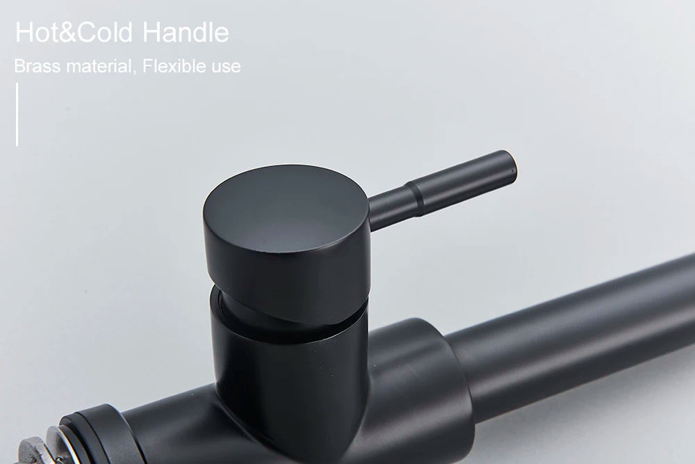 Black MC THE BLACK DIAMOND kitchen sink faucet with pull-out sensor, touch control, and mixer tap for convenient touch-sensitive operation.