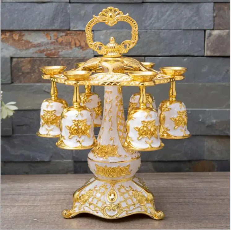 Set of six Europe metal decorative whisky cups in gold and silver, ideal for vodka and whiskey, by ๐๐ ๐๐๐ ๐น๐๐๐๐ ๐ป๐