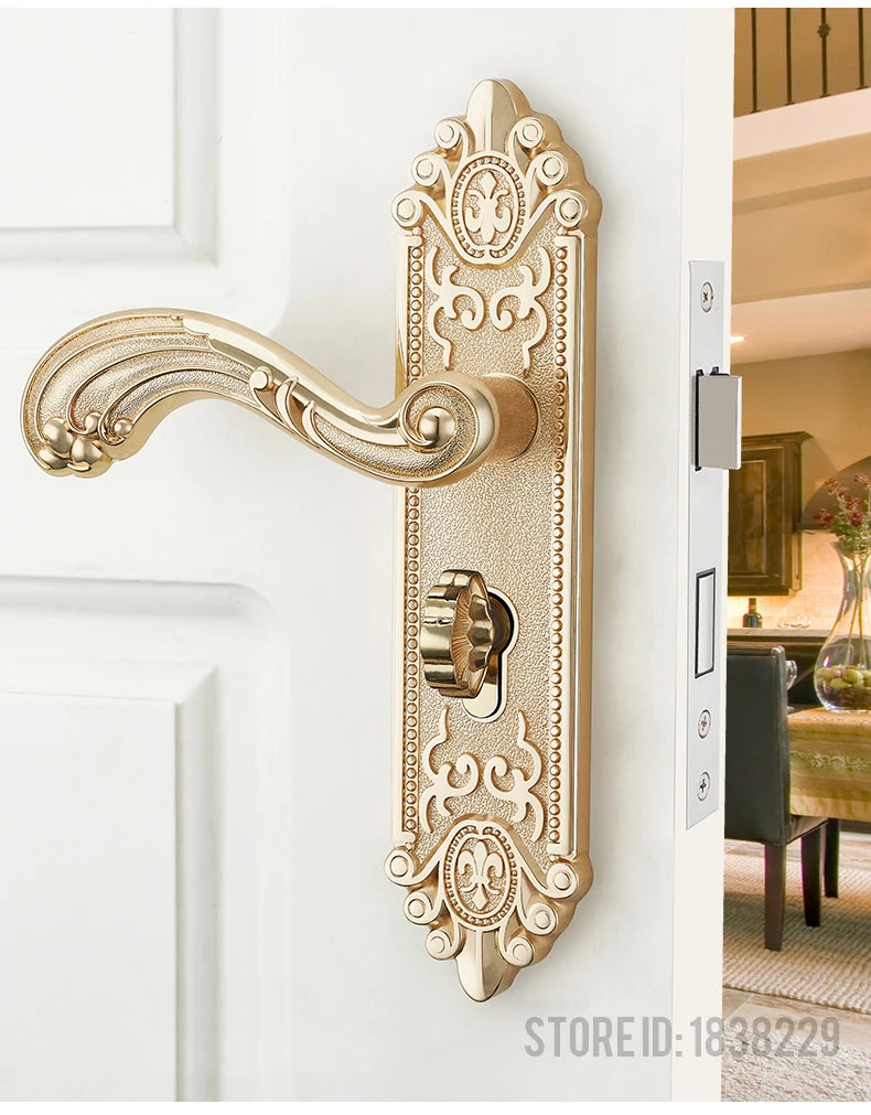 KA European style ivory white door handle with key lock from 𝕄𝕔 𝕋𝕙𝕖 𝔹𝕝𝕒𝕔𝕜 𝔻𝕚𝕒𝕞𝕠