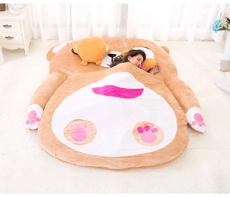 Cartoon-style MC THE BLACK DIAMOND adult sofa bed futon, soft and comfortable lazy mattress for lounging or sleeping.