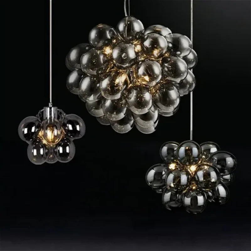 Modern grape-shaped chandelier by 𝕄𝕔 𝕋𝕙𝕖 𝔹𝕝𝕒𝕔𝕜 𝔻𝕚𝕒𝕞𝕠𝕟𝕕