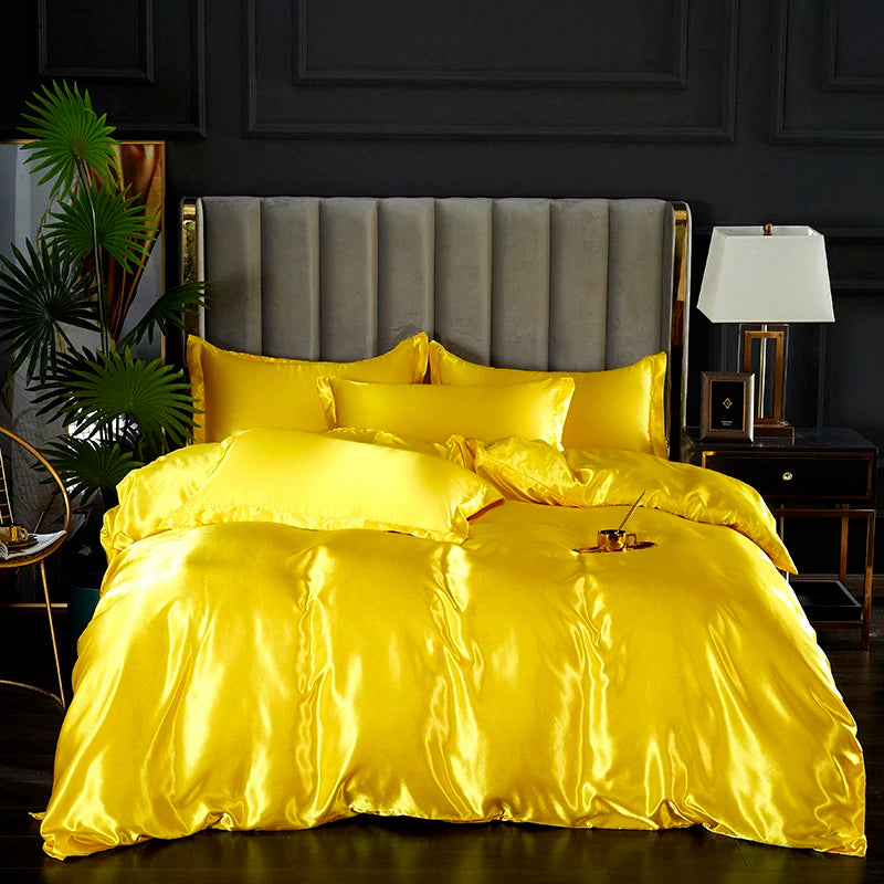 3-piece silky satin duvet cover set by 𝕄𝕔 𝕋𝕙𝕖 𝔹𝕝𝕒𝕔𝕜 𝔻𝕚𝕒𝕞𝕠𝕟