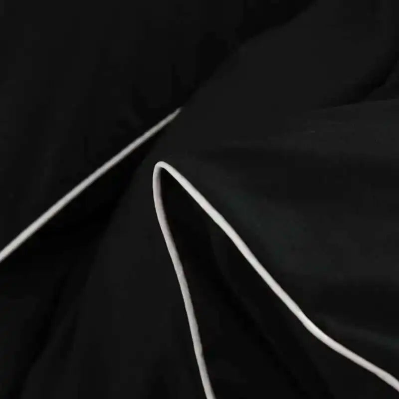 Black bedding set with minimalist quilt design from ๐๐ ๐๐๐ ๐น๐๐๐๐ ๐ป๐๐๐๐ ๐