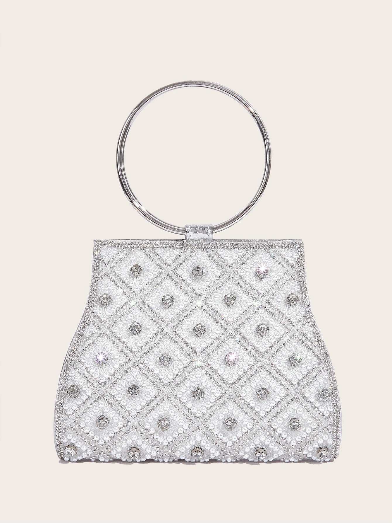 Women's MC THE BLACK DIAMOND rhinestone evening handbag with diamond accents, elegant black hand bag for special occasions.