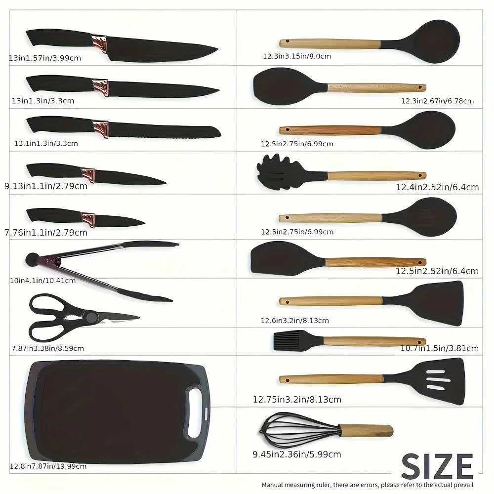 19-piece non-stick silicone kitchen utensil set from ๐๐ ๐๐๐ ๐น๐๐๐๐ ๐ป๐๐๐๐ ๏ฟฝ