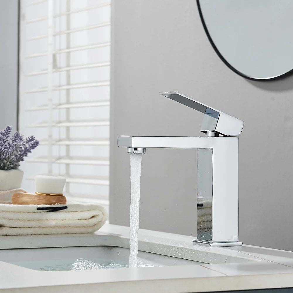 Matte black stainless steel bathroom sink faucet with hot and cold water mixer and waterfall spout from ๐๐ ๐๐๐ ๐น๐๐๐๐ ๐ป๐๏ฟฝ