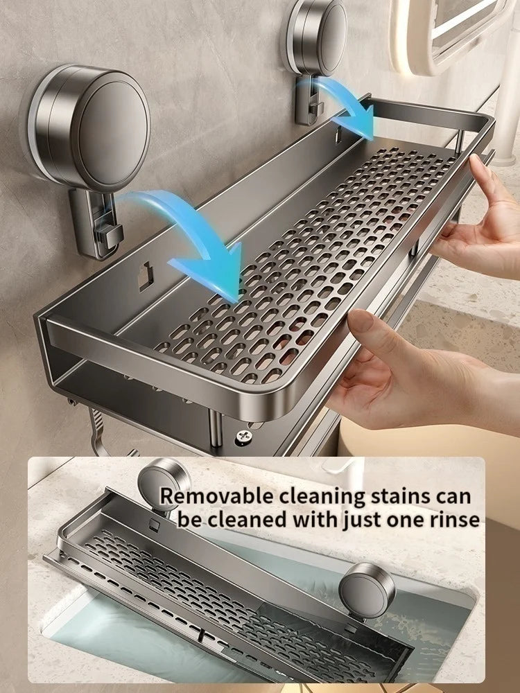 Non-drill bathroom suction cup rack wall shelves by 𝕄𝕔 𝕋𝕙𝕖 𝔹𝕝𝕒𝕔𝕜 𝔻𝕚𝕒𝕞𝕠�