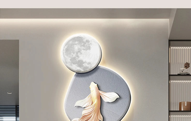 Advanced Koi Wall 3D decoration painting poster by MC THE BLACK DIAMOND, featuring vibrant koi fish artwork for wall decor