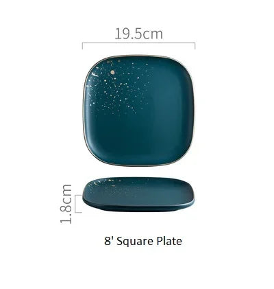 Ceramic Western plate set by 𝕄𝕔 𝕋𝕙𝕖 𝔹𝕝𝕒𝕔𝕜 𝔻𝕚𝕒𝕞𝕠𝕟�