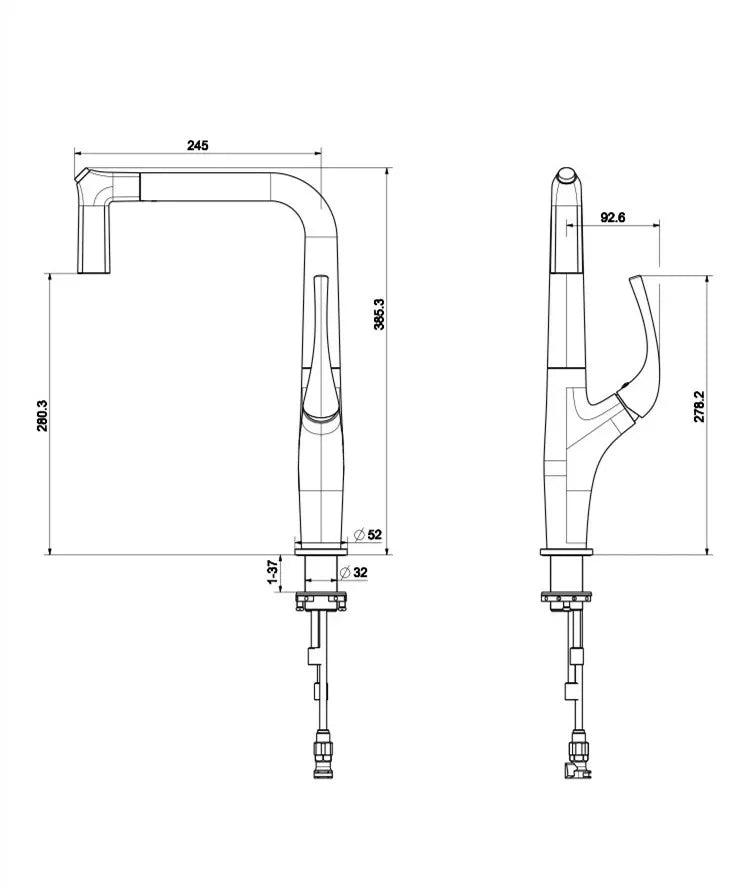 Brass pull-out water filter tap for kitchen sink, 3-way deck-mounted faucet by 𝕄𝕔 𝕋𝕙𝕖 𝔹𝕝𝕒𝕔𝕜 𝔻𝕚�