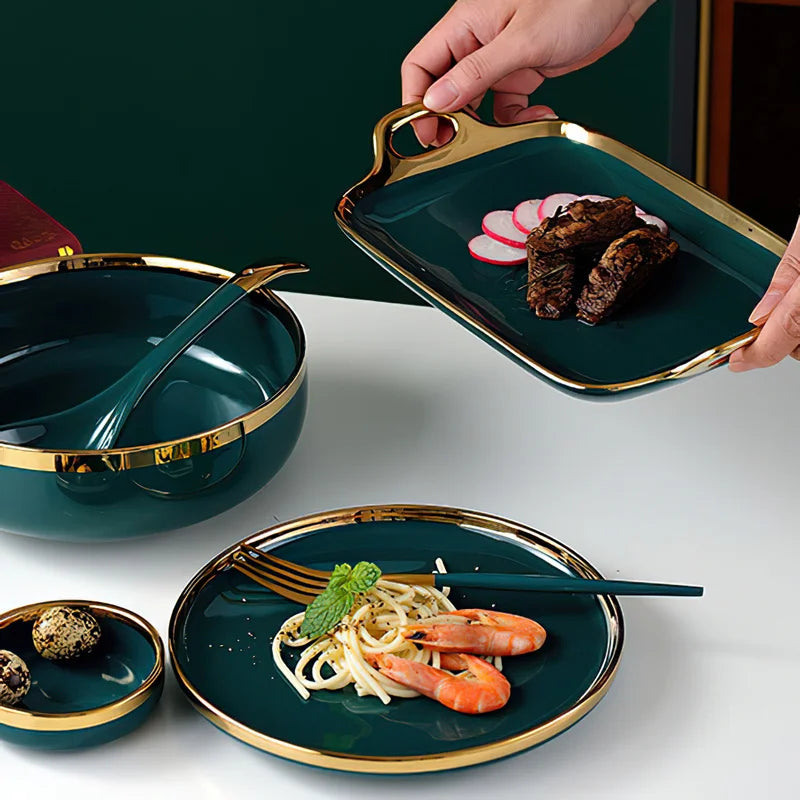 18-piece ceramic dinnerware set by 𝕄𝕔 𝕋𝕙𝕖 𝔹𝕝𝕒𝕔𝕜 𝔻𝕚𝕒𝕞𝕠𝕟�