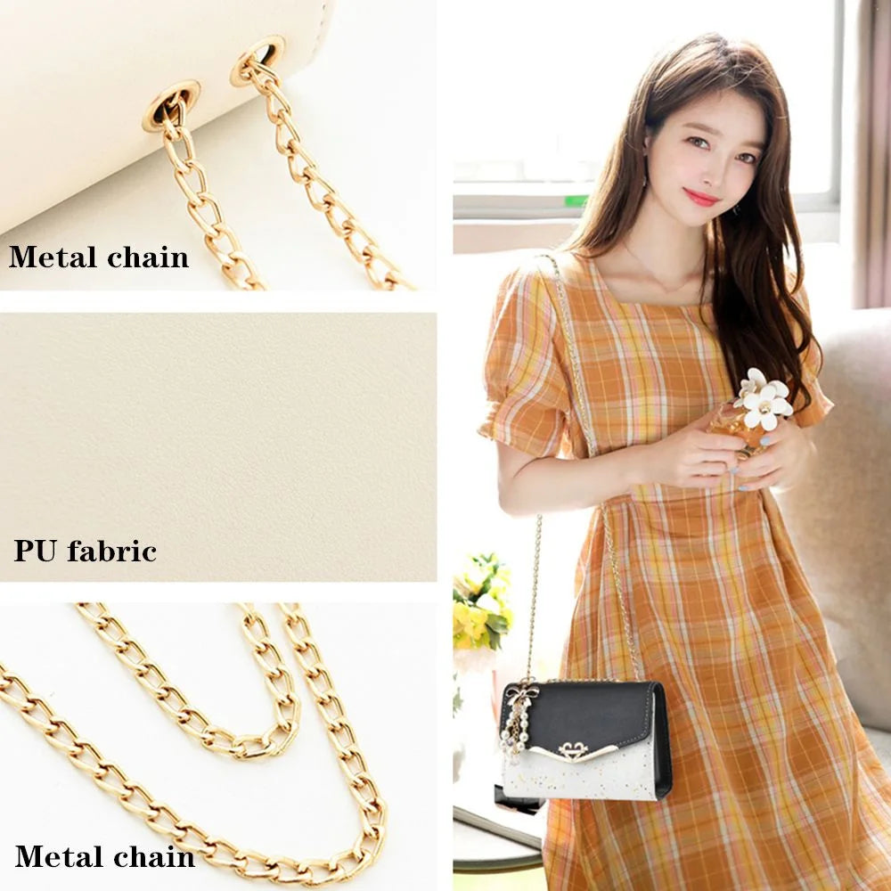 Trendy women's sequin fashion messenger handbag with tassel pendant, PU leather shoulder bag and mobile phone pouch by 𝕄𝕔 𝕋𝕙𝕖 𝔹𝕝𝕒𝕔𝕜 𝔻�
