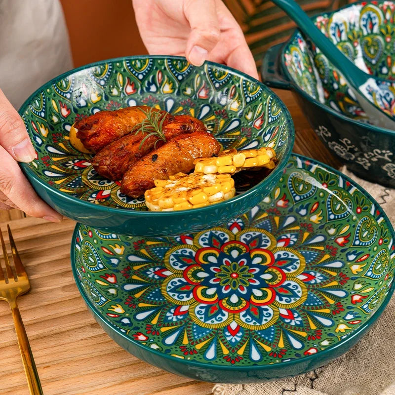 Bohemia ceramic rice bowl and serving plate by ๐๐ ๐๐๐ ๐น๐๐๐๐ ๐ป๐๐๐๐ ๏ฟฝ