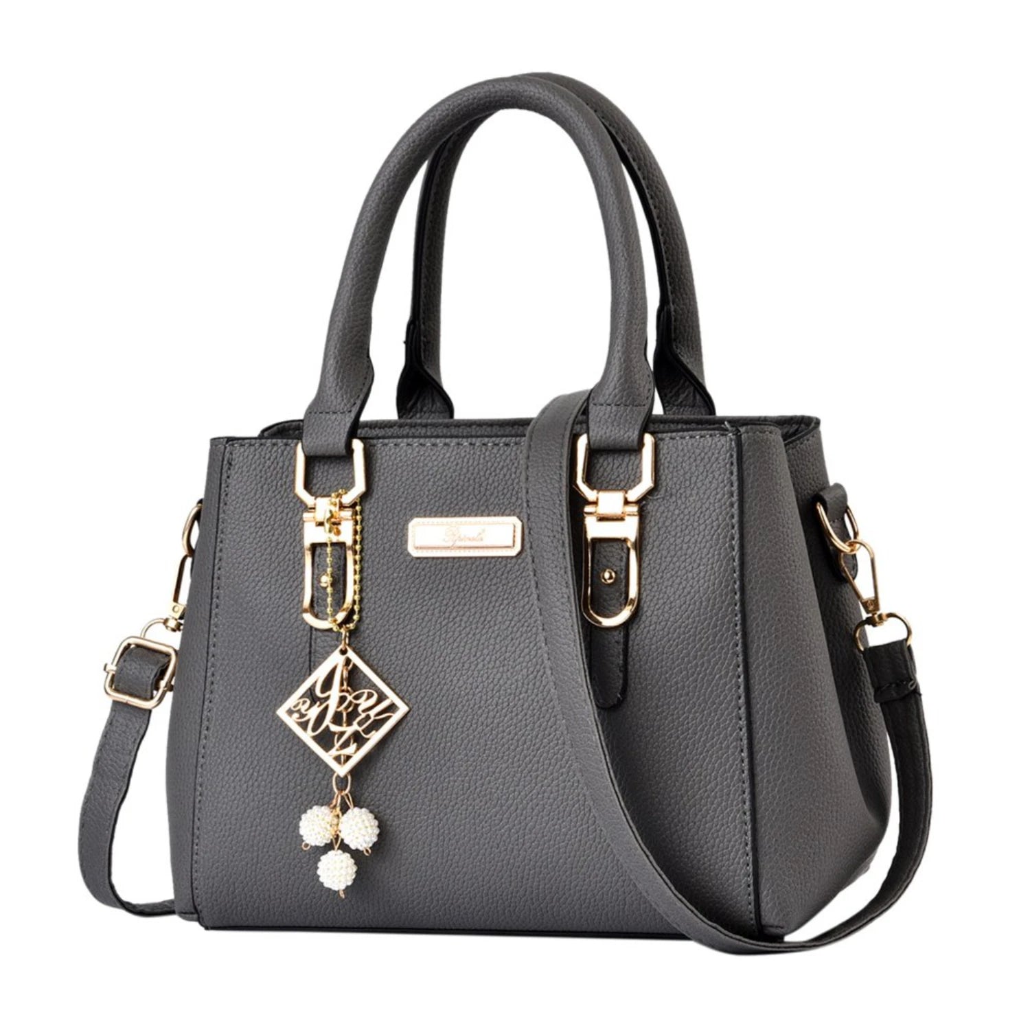 Large capacity leather messenger handbag for women by MC THE BLACK DIAMOND, showcasing a stylish, spacious fashion female bag.