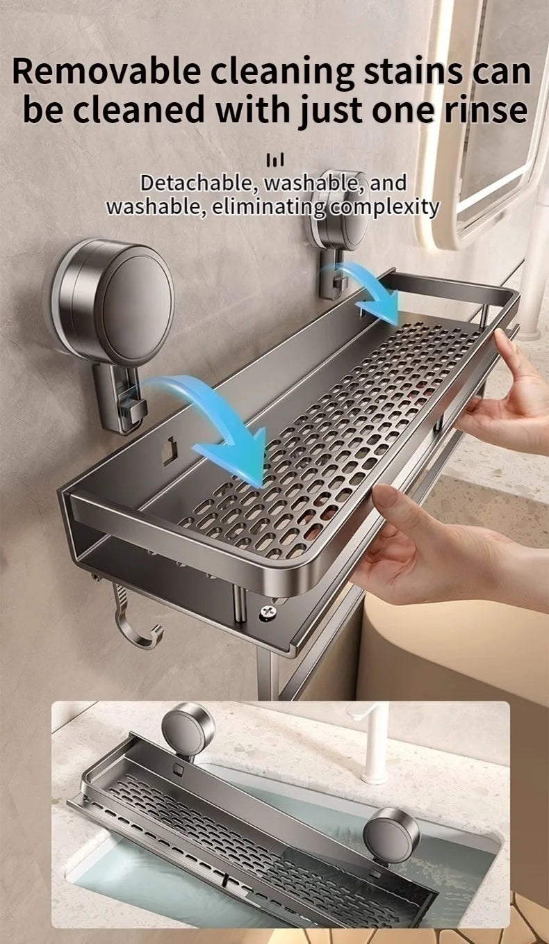 Non-drill bathroom suction cup rack wall shelves by 𝕄𝕔 𝕋𝕙𝕖 𝔹𝕝𝕒𝕔𝕜 𝔻𝕚𝕒𝕞𝕠�