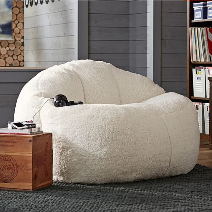 MC THE BLACK DIAMOND giant bean bag sofa bed pouf with no filling, soft and stuffed, perfect for lounging and relaxing.