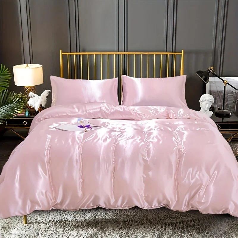 Three-piece satin duvet cover set from 𝕄𝕔 𝕋𝕙𝕖 𝔹𝕝𝕒𝕔𝕜 𝔻𝕚𝕒𝕞𝕠𝕟�