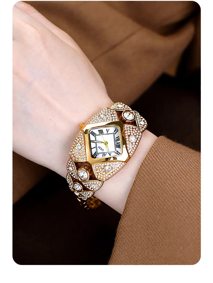 Women’s luxury brand diamond-inlaid bracelet watch by 𝕄𝕔 𝕋𝕙𝕖 𝔹𝕝𝕒𝕔𝕜 𝔻𝕚𝕒𝕞𝕠�