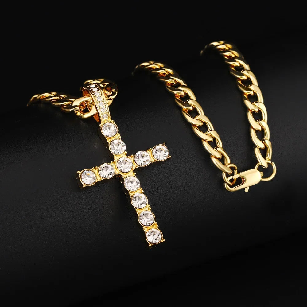 Men's 16mm Hip Hop Miami Cuban Link Chain set necklace by 𝕄𝕮 𝕋𝕙𝕖 𝔹𝕝𝕒𝕔𝕜 𝔻𝕚𝕒𝕞