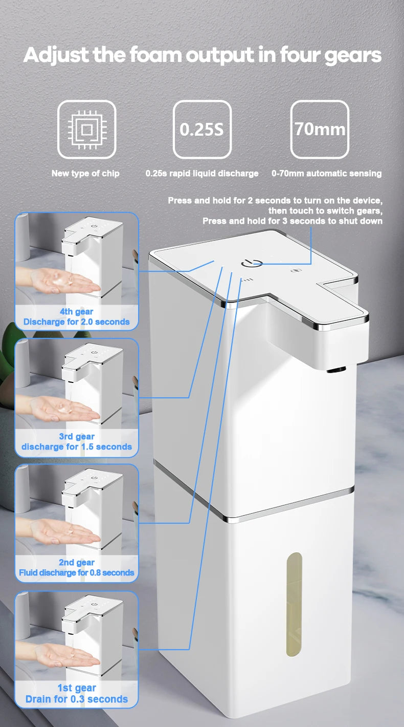 MC The Black Diamond wall-mounted touchless soap dispenser for kitchen and bathroom hand cleaning, with automatic sensor.