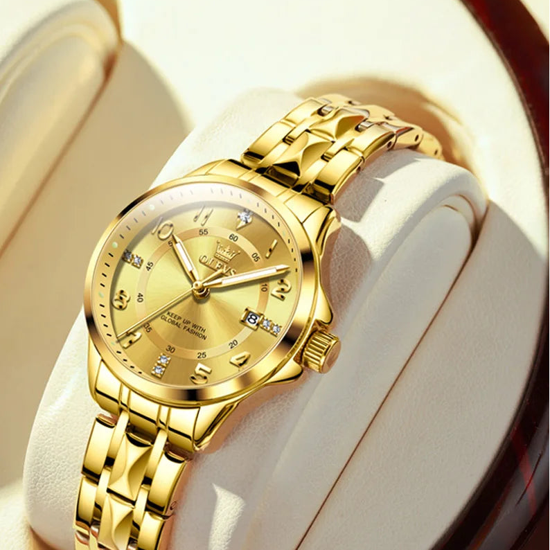 MC THE BLACK DIAMOND ladies' fashion watch with luminous dial, waterproof quartz movement, calendar feature, genuine wristwatch.