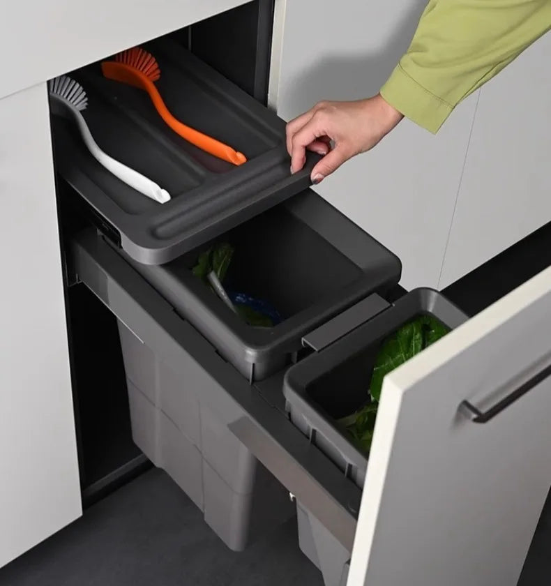 Large capacity embedded kitchen trash can with lid, from 𝕄𝕔 𝕋𝕙𝕖 𝔹𝕝𝕒𝕔𝕜 𝔻𝕚𝕒𝕞𝕠�