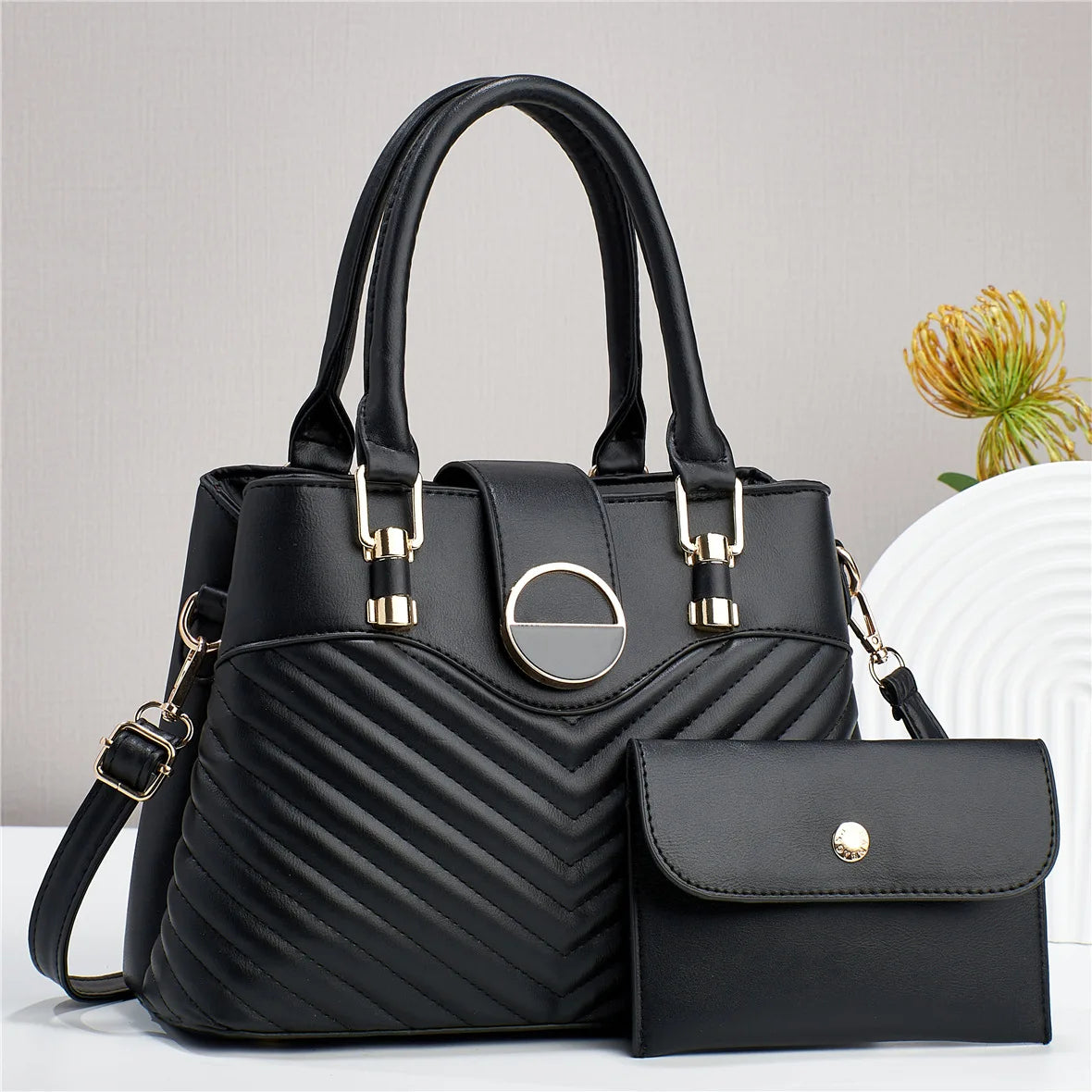 Luxury soft leather women's large capacity handbag with shoulder strap, casual tote style by 𝕄𝕔 𝕋𝕙𝕖 𝔹𝕝𝕒𝕔𝕜 𝔻𝕚𝕒�