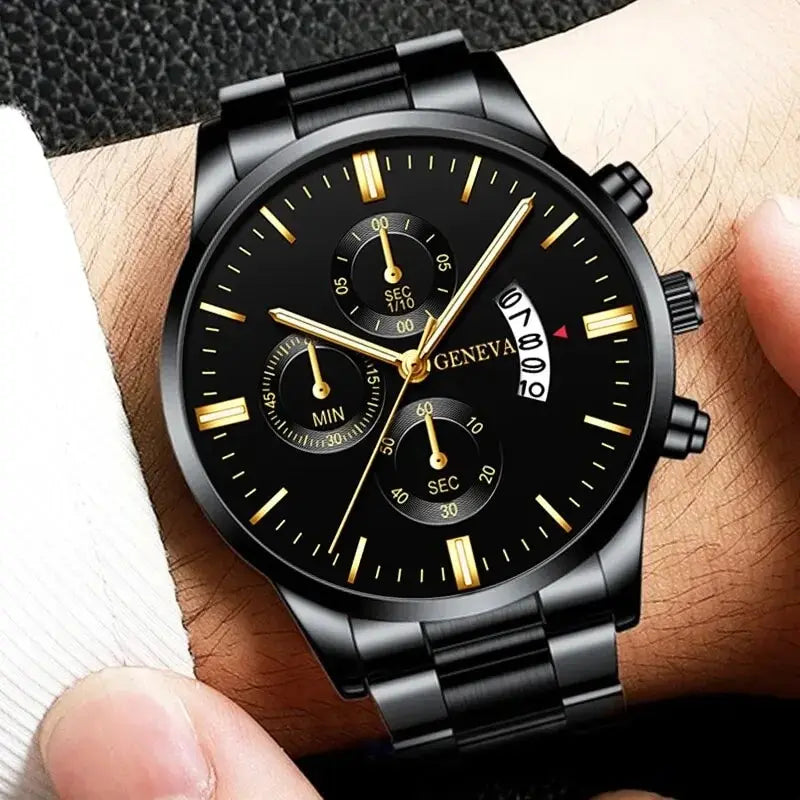 Men's stainless steel fashion watch by 𝕄𝕔 𝕋𝕙𝕖 𝔹𝕝𝕒𝕔𝕜 𝔻𝕚𝕒𝕞𝕠𝕟�