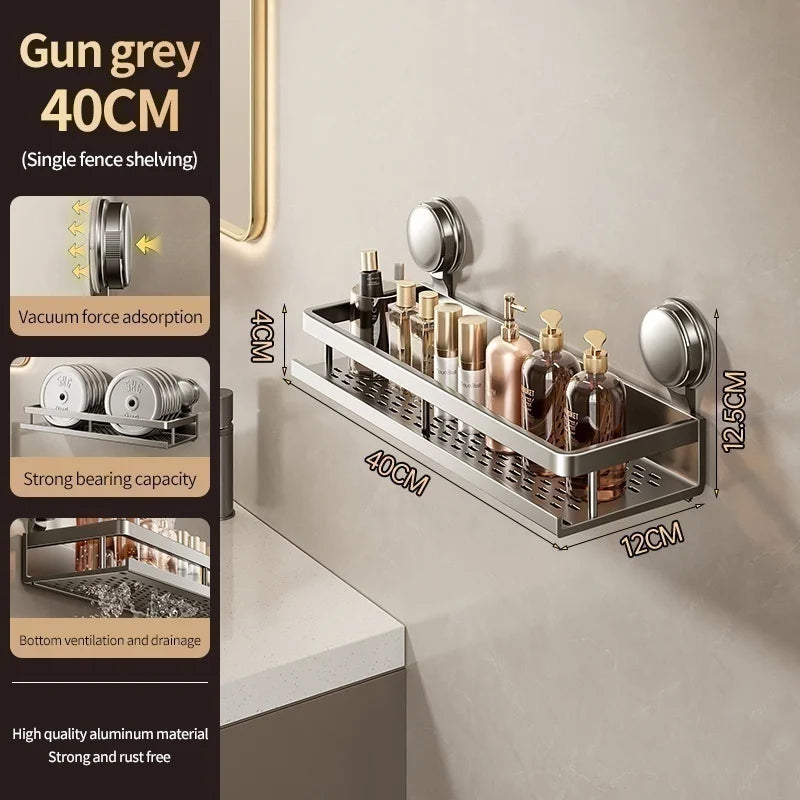 Non-drill bathroom suction cup wall shelves by 𝕄𝕔 𝕋𝕙𝕖 𝔹𝕝𝕒𝕔𝕜 𝔻𝕚𝕒𝕞𝕠�