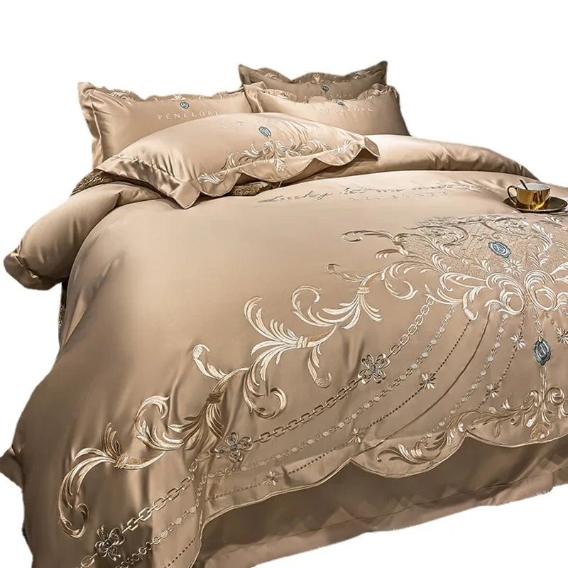 European-style four-piece bed sheet set by 𝕄𝕔 𝕋𝕙𝕖 𝔹𝕝𝕒𝕔𝕜 𝔻𝕚𝕒𝕞𝕠𝕟