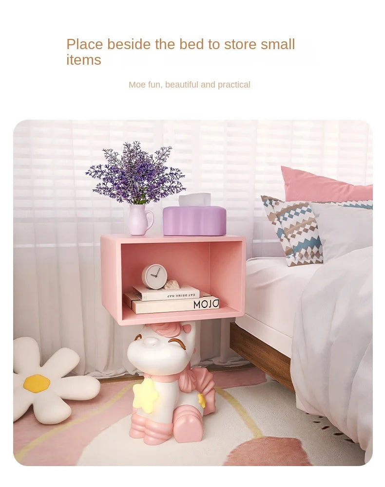 MC THE BLACK DIAMOND bedroom nightstand with a modern design, ideal as a girl room decoration accessory, featuring a sleek table.