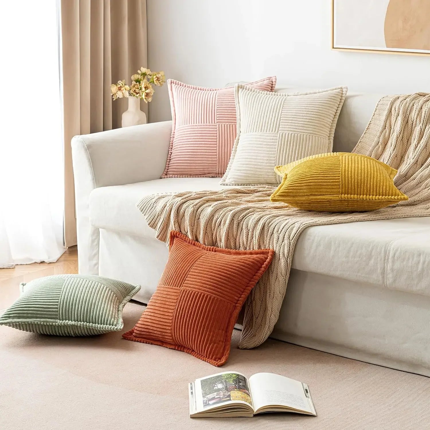 Boho striped pillow cover from 𝕄𝕮 𝕋𝕙𝕖 𝔹𝕝𝕒𝕔𝕜 𝔻𝕚𝕒𝕞𝕠𝕟�