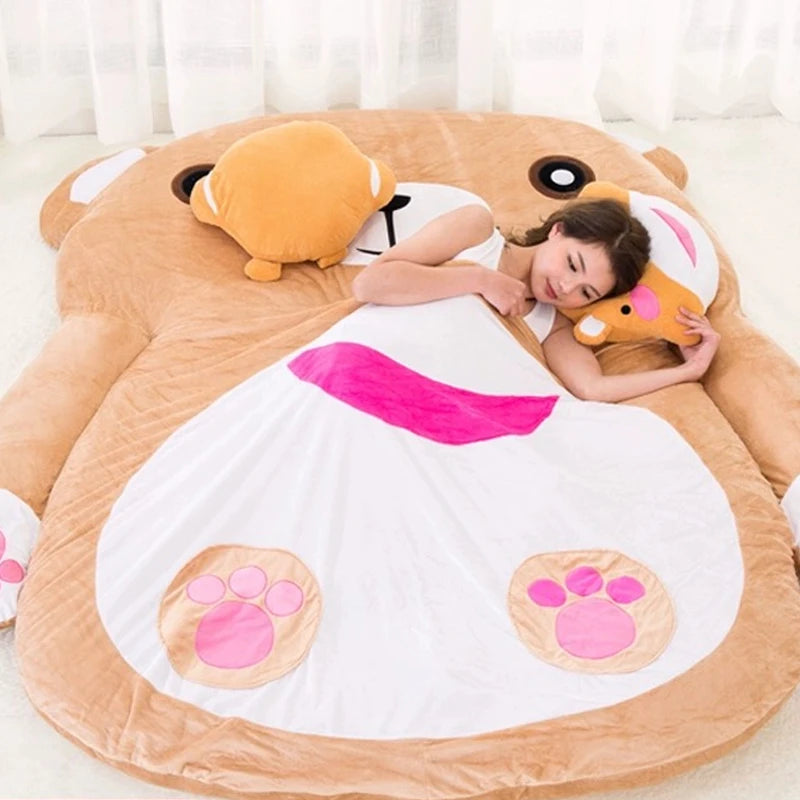 Cartoon-style lazy sofa bed by MC THE BLACK DIAMOND, adult-friendly futon with colorful, playful design for versatile furniture use