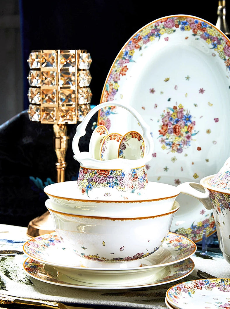 50-piece porcelain dinner set by 𝕄𝕔 𝕋𝕙𝕖 𝔹𝕝𝕒𝕔𝕜 𝔻𝕚𝕒𝕞𝕠𝕟�