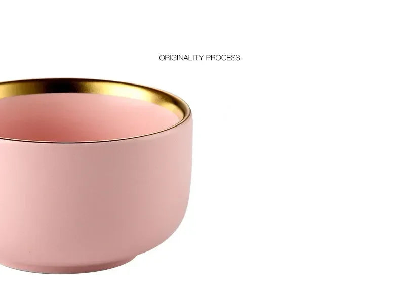 Gilt rim pink porcelain dinner plate from 𝕄𝕔 𝕋𝕙𝕖 𝔹𝕝𝕒𝕔𝕜 𝔻𝕚𝕒𝕞𝕠𝕟