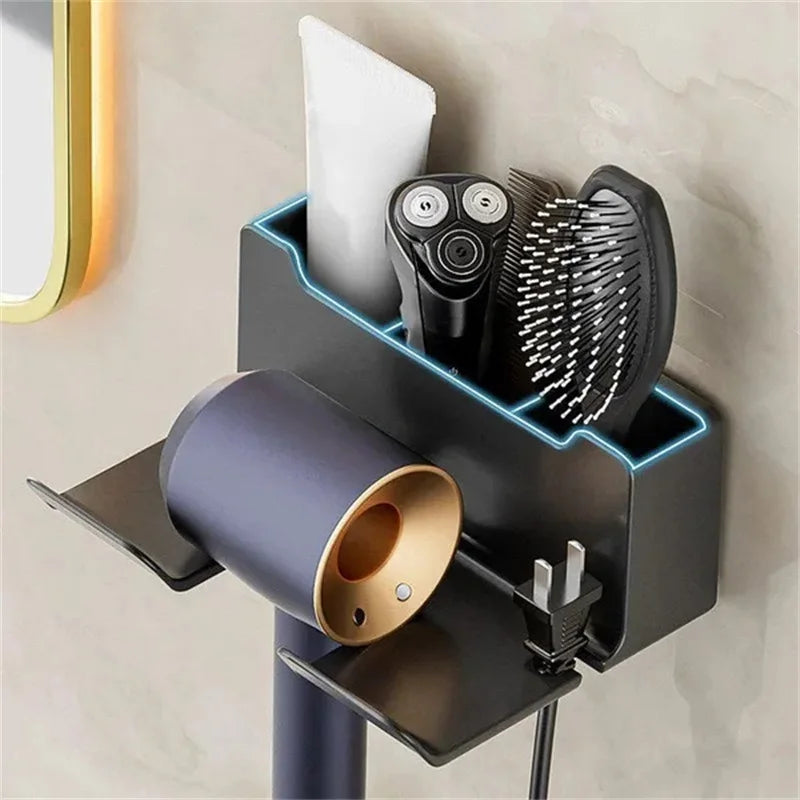 Black bathroom hair dryer organizer from ๐๐ ๐๐๐ ๐น๐๐๐๐ ๐ป๐๐๐๐ ๐๏ฟฝ