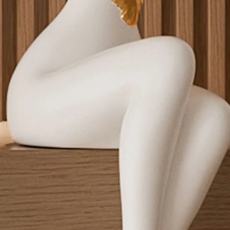 Resin luxury solid color figurines by MC THE BLACK DIAMOND, luminous character wine cabinet decor, modern semi-handmade home accessory