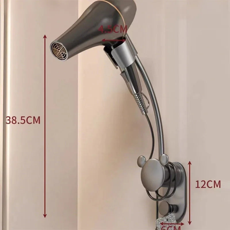 Wall-mounted Hair Dryer Holder and bathroom shelf by 𝕄𝕔 𝕋𝕙𝕖 𝔹𝕝𝕒𝕔𝕜 𝔻𝕚𝕒𝕞𝕠�