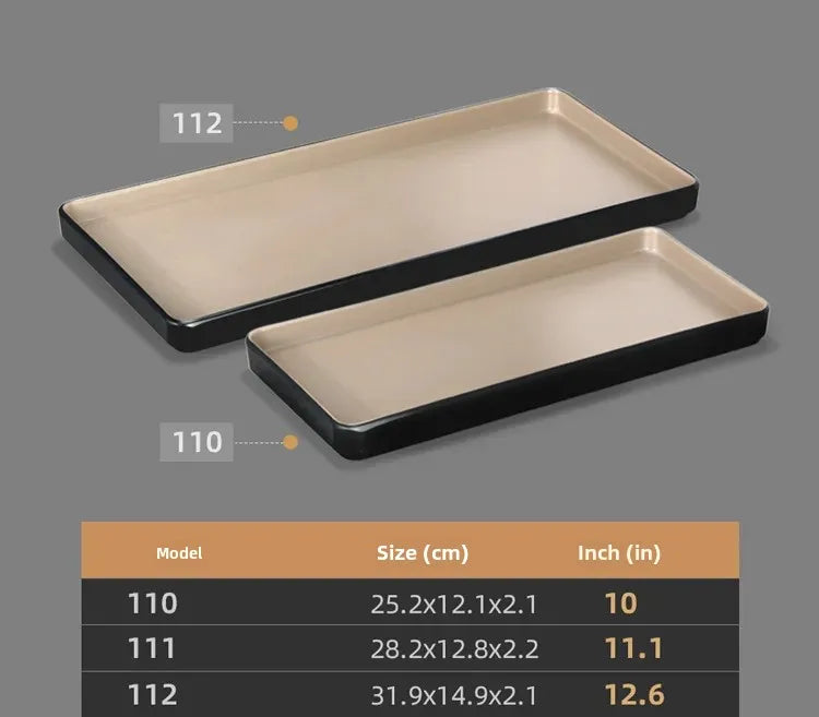 Rectangular Japanese-style melamine dinner plate by 𝕄𝕔 𝕋𝕙𝕖 𝔹𝕝𝕒𝕔𝕜 𝔻𝕚𝕒𝕞𝕠�
