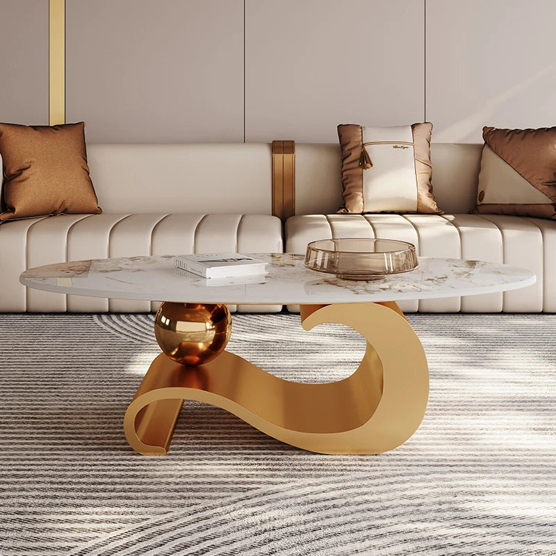 Luxury living room coffee table with Nordic marble base, designer furniture by ๐๐ ๐๐๐ ๐น๐๐๐๐ ๐ป๐๐๐๏ฟฝ