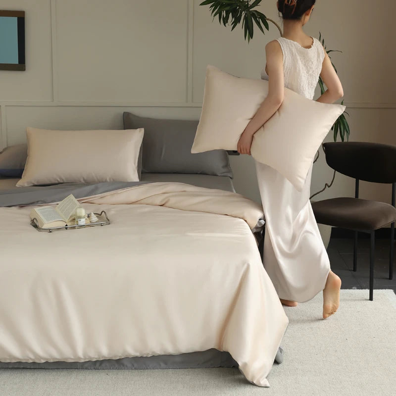 MC Collection 100% Mulberry Silk Bedding Set from 𝕄𝕔 𝕋𝕙𝕖 𝔹𝕝𝕒𝕔𝕜 𝔻𝕚𝕒𝕞𝕠