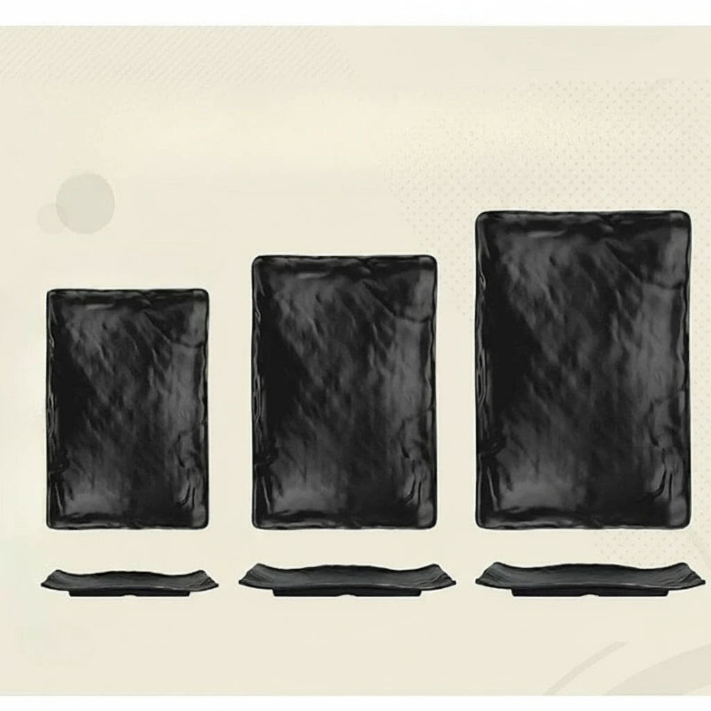 Black rectangular melamine plate from 𝕄𝕔 𝕋𝕙𝕖 𝔹𝕝𝕒𝕔𝕜 𝔻𝕚𝕒𝕞𝕠𝕟�