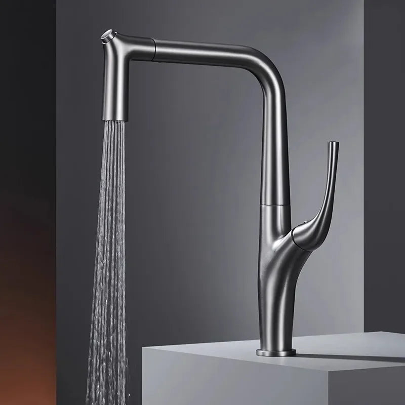 Black brass pull-out water filter tap for kitchen sink, 3-way deck-mounted faucet by 𝕄𝕔 𝕋𝕙𝕖 𝔹𝕝𝕒𝕔𝕜 𝔻𝕚�