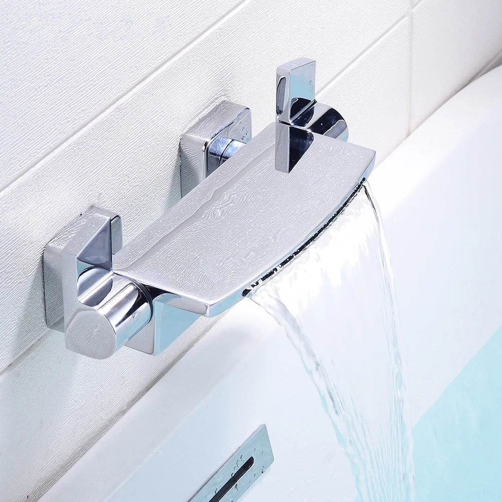 Black bathroom waterfall bath faucet by ๐๐ ๐๐๐ ๐น๐๐๐๐ ๐ป๐๐๐๐ ๐๏ฟฝ