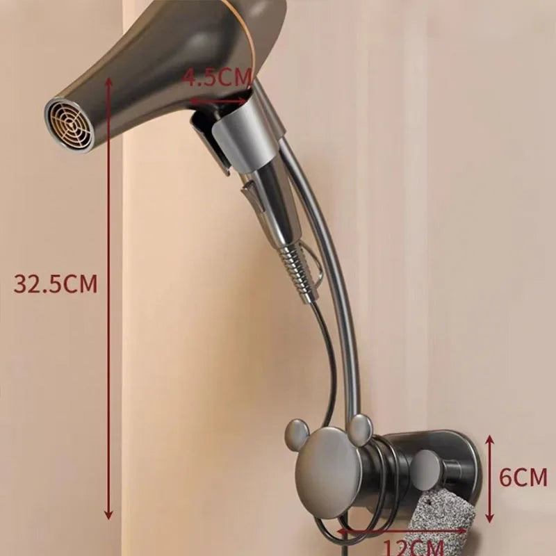 Wall-mounted hair dryer holder and bathroom shelf by 𝕄𝕔 𝕋𝕙𝕖 𝔹𝕝𝕒𝕔𝕜 𝔻𝕚𝕒𝕞𝕠�