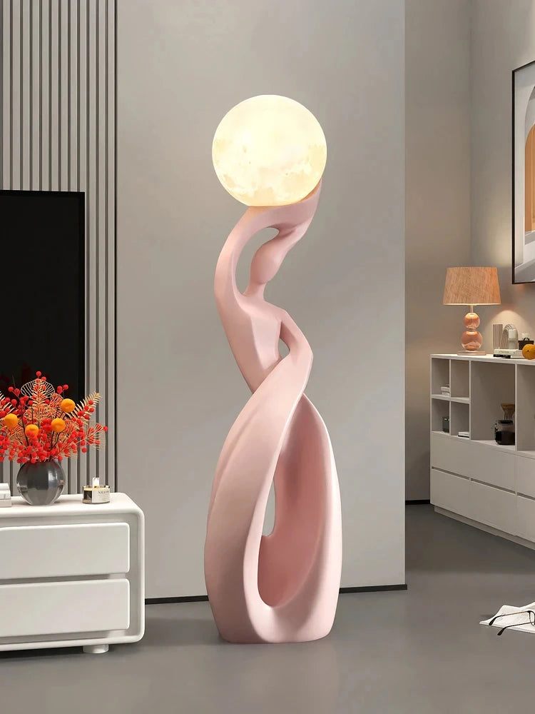 Abstract luminous sculpture by 𝕄𝕮 𝕋𝕙𝕖 𝔹𝕝𝕒𝕔𝕜 𝔻𝕚𝕒𝕞𝕠𝕟𝕕 featuring
