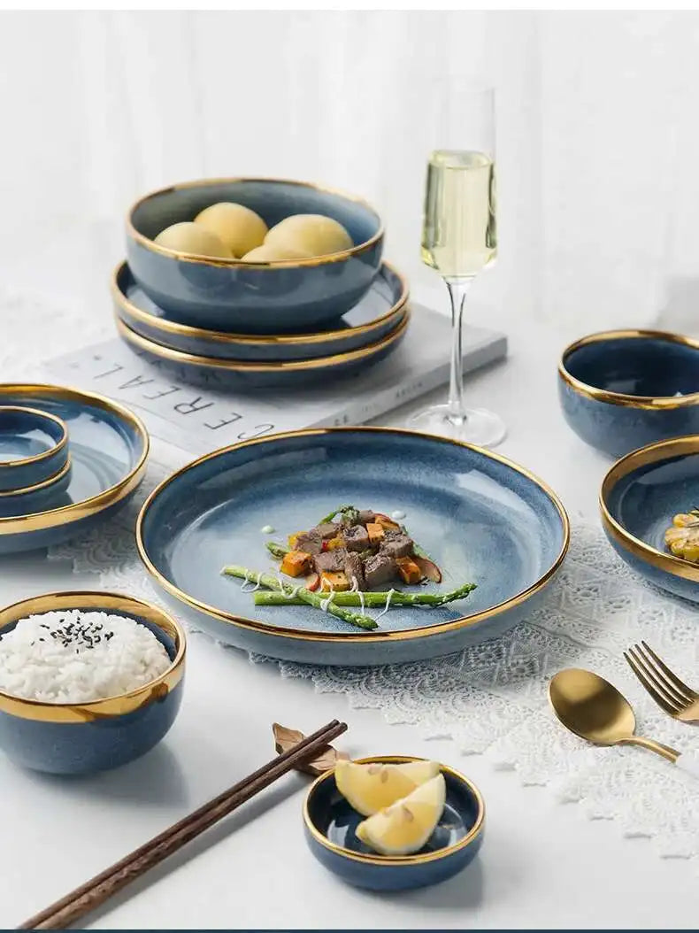 Light luxury ceramic dinner plate from 𝕄𝕔 𝕋𝕙𝕖 𝔹𝕝𝕒𝕔𝕜 𝔻𝕚𝕒𝕞𝕠𝕟�