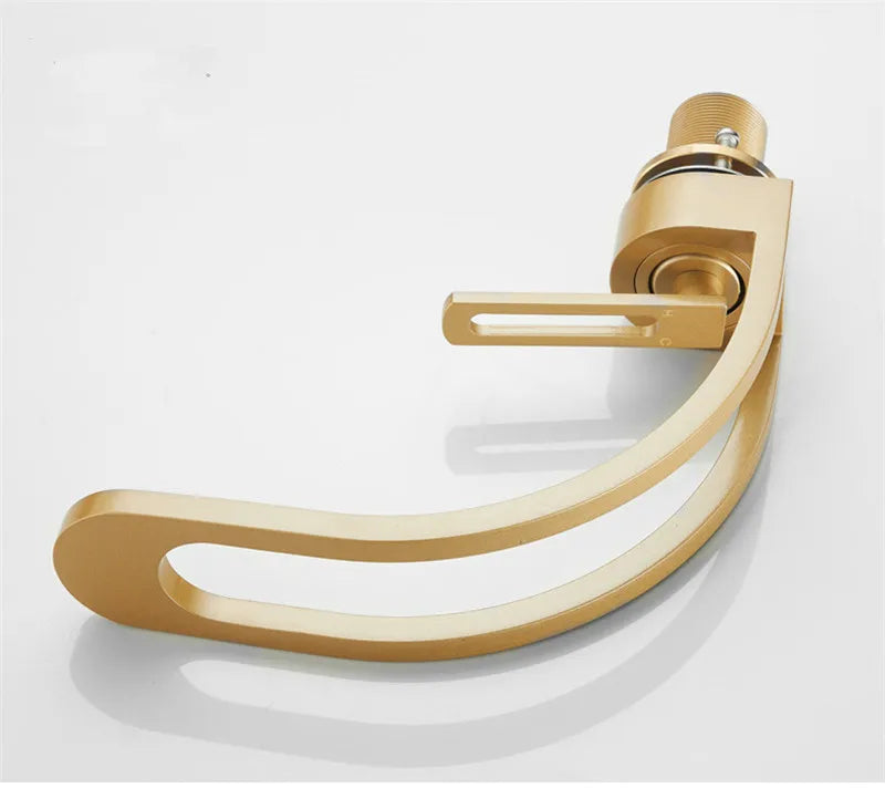 Black, grey, white, and gold bathroom mixer tap by MC THE BLACK DIAMOND, designed for wash basin baths with modern style.