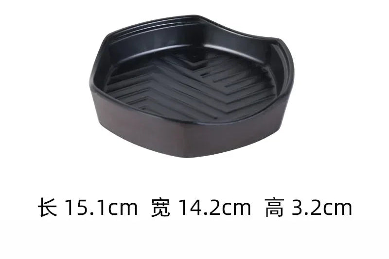 Black frosted melamine dinner plate from 𝕄𝕔 𝕋𝕙𝕖 𝔹𝕝𝕒𝕔𝕜 𝔻𝕚𝕒𝕞𝕠𝕟