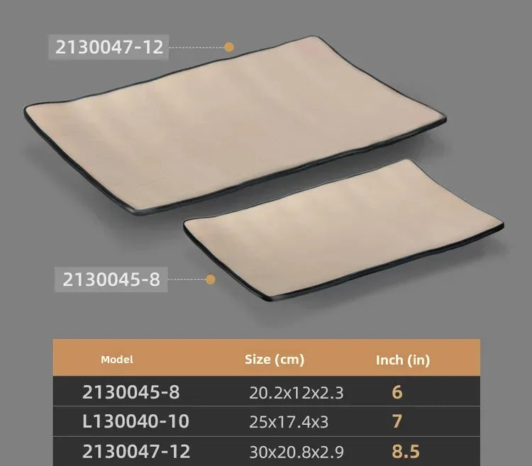 Rectangular Japanese-style melamine dinner plates by 𝕄𝕔 𝕋𝕙𝕖 𝔹𝕝𝕒𝕔𝕜 𝔻𝕚𝕒𝕞𝕠�